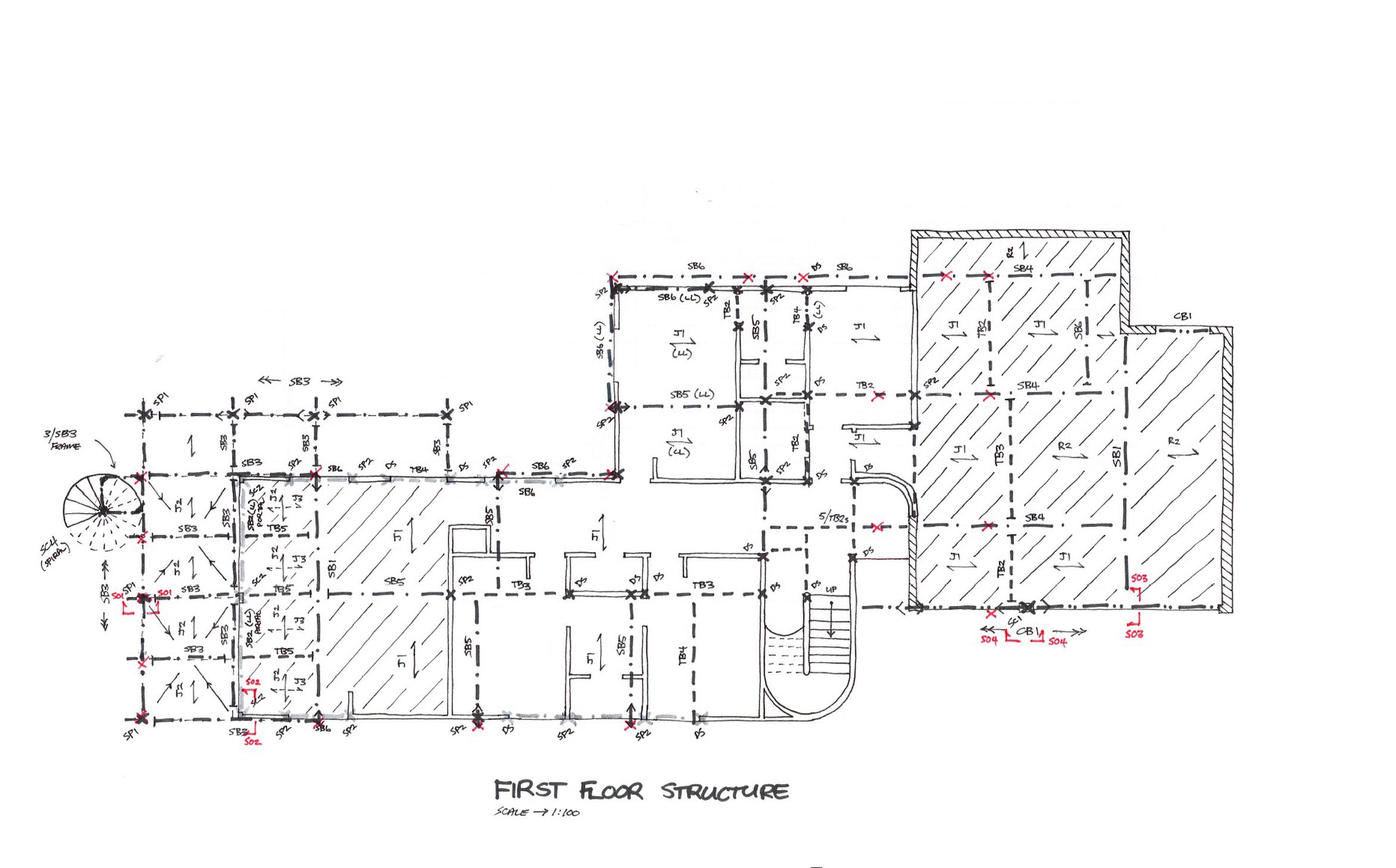 Hand Sketch - Floor plan